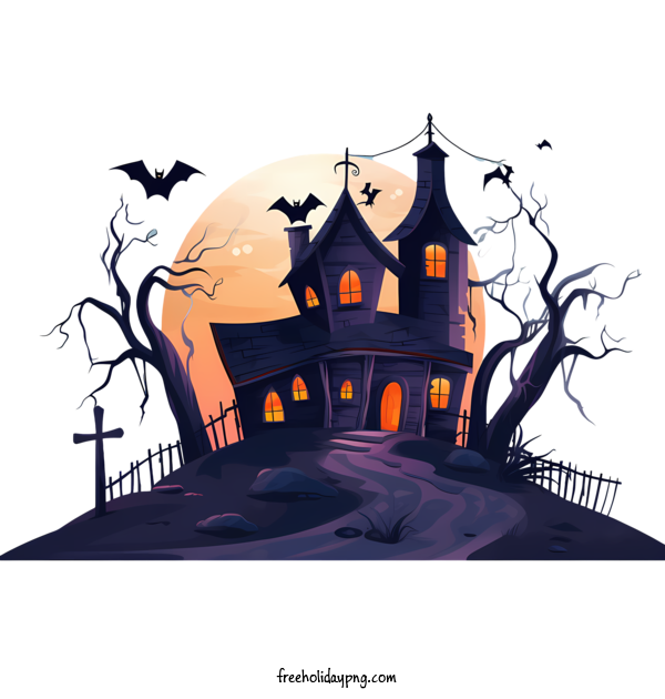 Transparent Halloween Halloween haunted house castle spooky for Halloween haunted house for Halloween