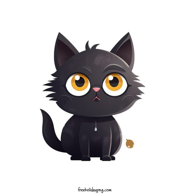 Transparent Halloween Halloween Black Cat cute adorable for Halloween Black Cat for Halloween