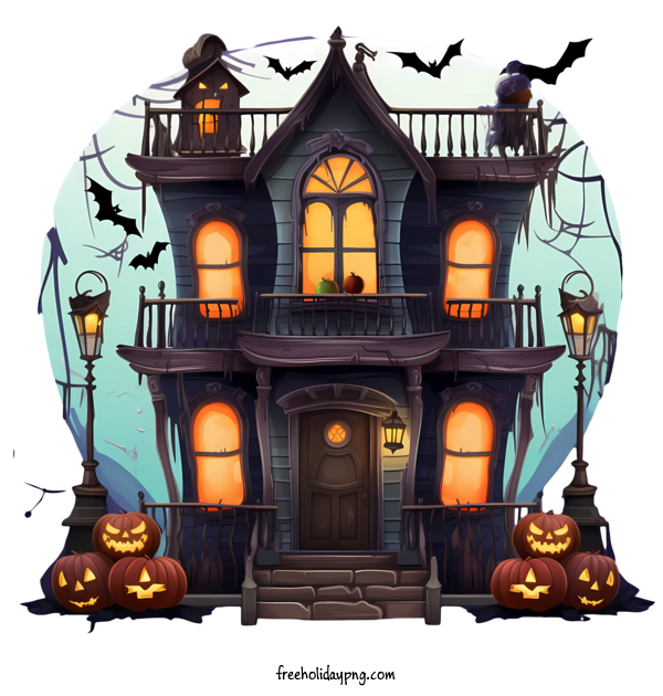 Transparent Halloween Halloween haunted house haunted mansion gothic architecture for Halloween haunted house for Halloween