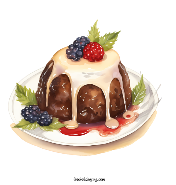 Transparent Christmas Christmas Pudding dessert fruit for Christmas Pudding for Christmas