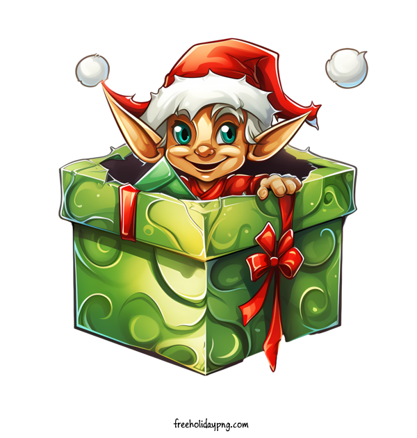 Transparent Christmas Christmas elf santa claus gift box for Christmas elf for Christmas