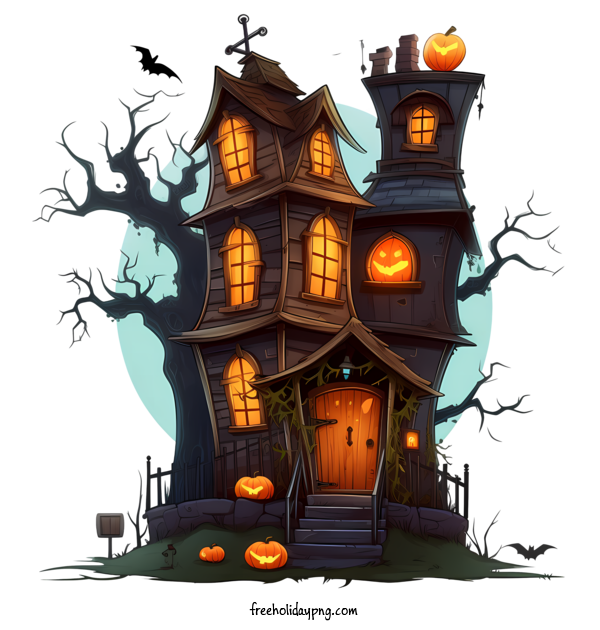 Transparent Halloween Halloween haunted house halloween house spooky house for Halloween haunted house for Halloween