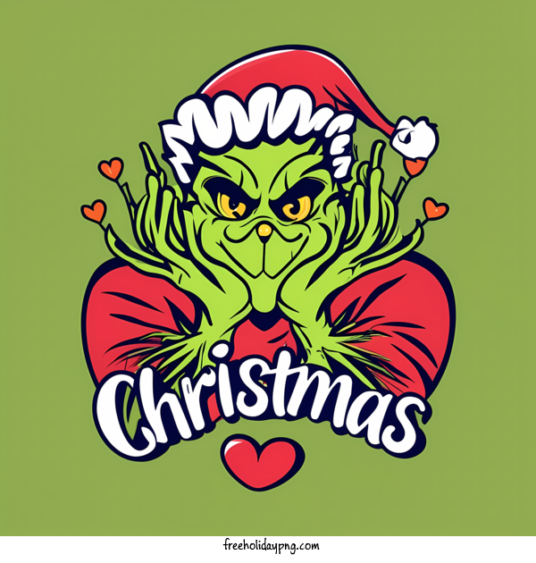 Transparent Christmas Christmas Grinch green monster happy face for Christmas Grinch for Christmas