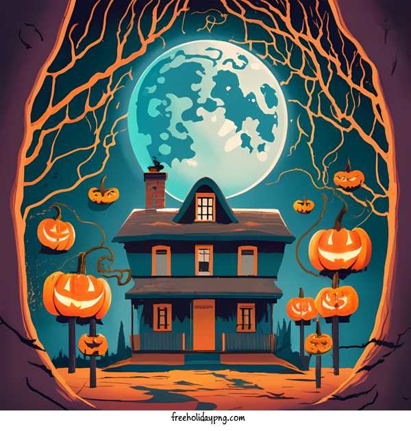 Transparent Halloween Happy Halloween Halloween House for Happy Halloween for Halloween