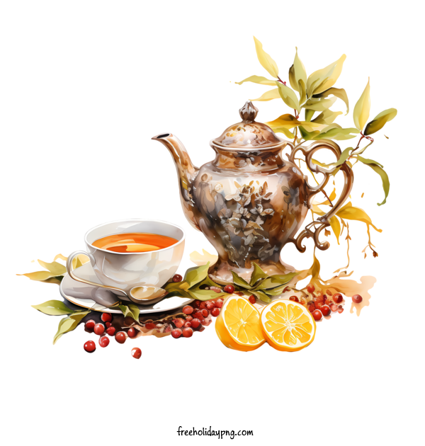 Transparent International Tea Day International Tea Day tea pot orange for Tea Day for International Tea Day