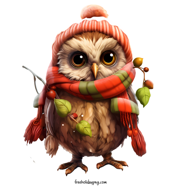 Transparent Christmas Christmas owl woolen scarf cute owl for Christmas owl for Christmas