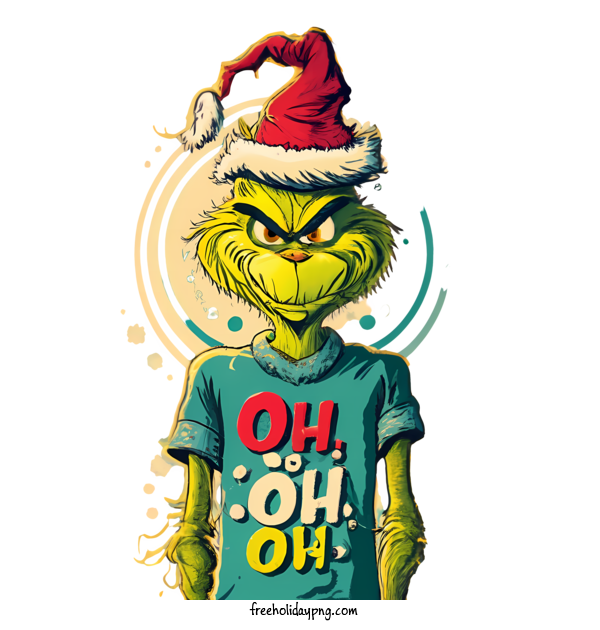 Transparent Christmas Christmas Grinch gritty gritty t shirt design for Christmas Grinch for Christmas