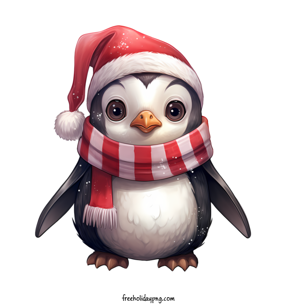 Transparent Christmas Christmas penguin penguin santa hat for Christmas penguin for Christmas
