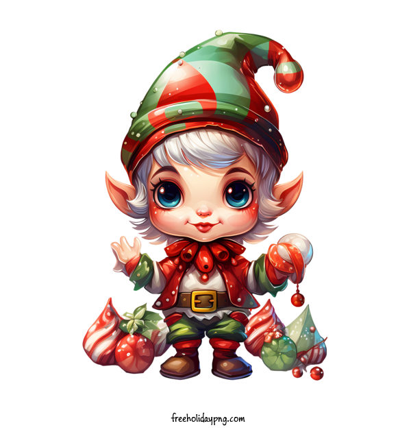 Transparent Christmas Christmas elf cute adorable for Christmas elf for Christmas