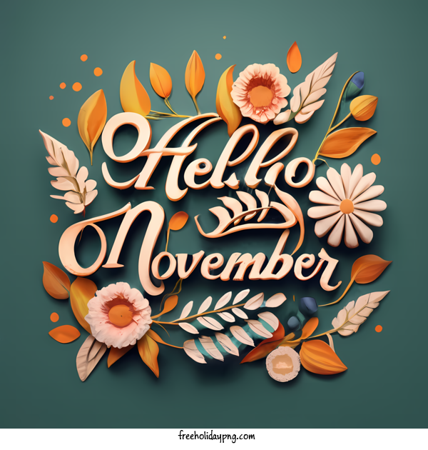 Transparent November Hello November autumn foliage for Hello November for November