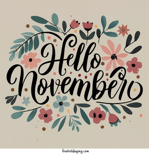 Transparent November Hello November hello november autumn leaves for Hello November for November