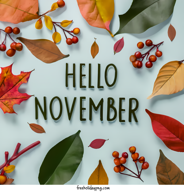 Transparent November Hello November hello november fall foliage for Hello November for November