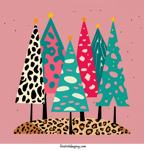 Transparent Christmas Christmas Tree trees leopard print for Christmas Tree for Christmas