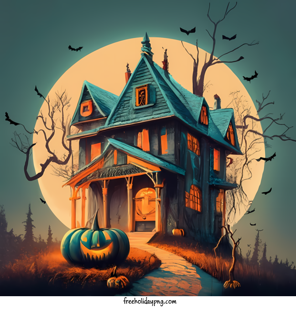 Transparent Halloween Happy Halloween haunted mansion gothic architecture for Happy Halloween for Halloween