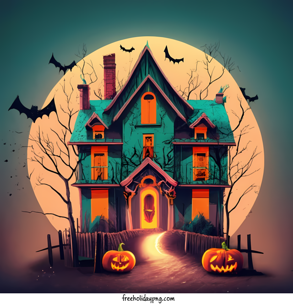 Transparent Halloween Happy Halloween halloween haunted house for Happy Halloween for Halloween