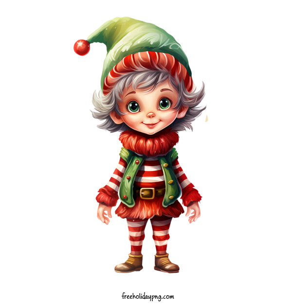 Transparent Christmas Christmas elf cute cartoon for Christmas elf for Christmas