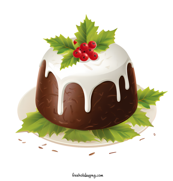 Transparent Christmas Christmas Pudding cake chocolate for Christmas Pudding for Christmas
