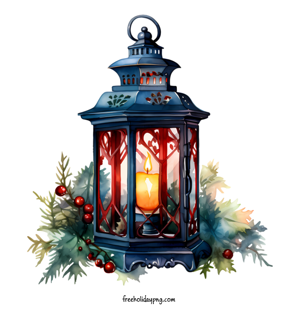 Transparent Christmas Christmas lantern lamp blue for Christmas lantern for Christmas