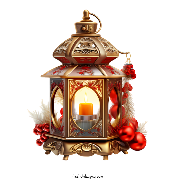 Transparent Christmas Christmas lantern gold candle for Christmas lantern for Christmas