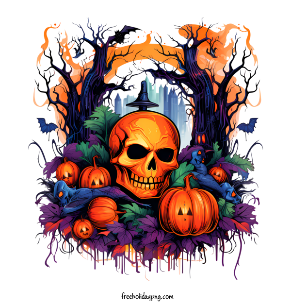 Transparent Halloween Halloween party skull pumpkins for Halloween party for Halloween