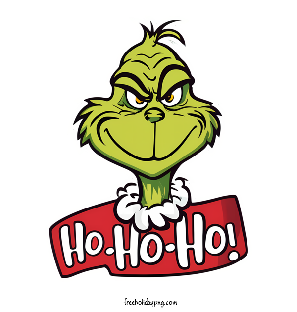 Transparent Christmas Christmas Grinch grinning face cartoon character for Christmas Grinch for Christmas