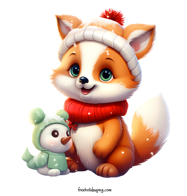 Transparent Christmas Christmas fox fox toy for Christmas fox for Christmas