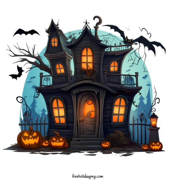 Transparent Halloween Halloween Haunted House house ghost for Halloween Haunted House for Halloween