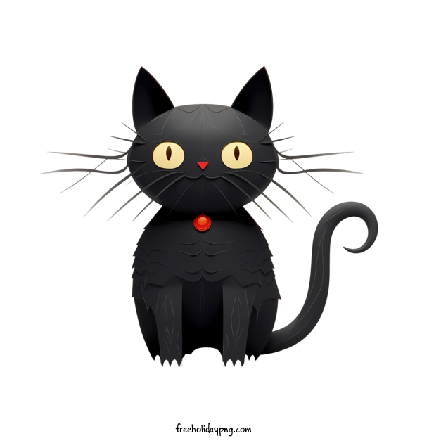 Transparent Halloween Halloween Black Cat black cat whiskers for Halloween Black Cat for Halloween
