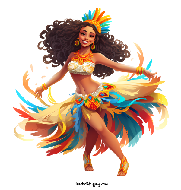 Transparent Brazilian Carnival Brazil carnival dancer dancer colorful for Carnaval for Brazilian Carnival