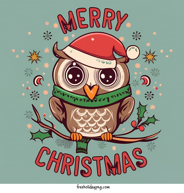 Transparent Christmas Merry Christmas owl santa hat for Merry Christmas for Christmas