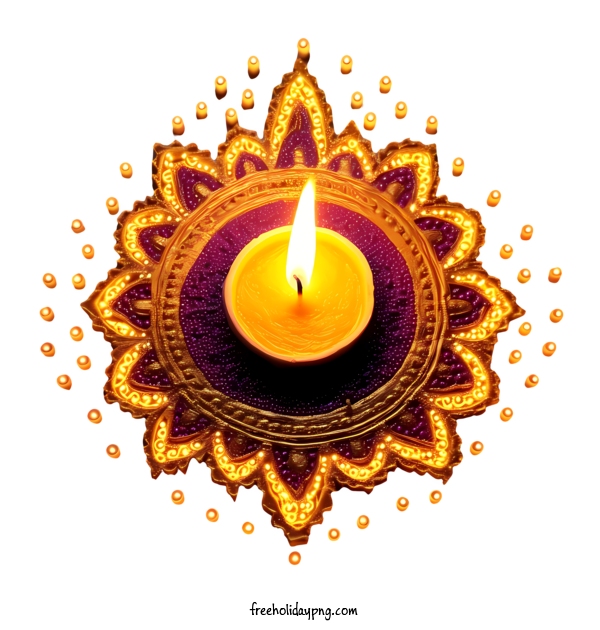 Transparent Diwali Diya light decorative for Diya for Diwali