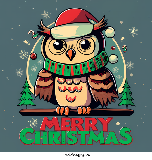 Transparent Christmas Merry Christmas owl merry for Merry Christmas for Christmas