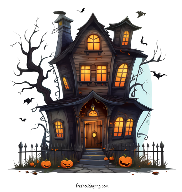 Transparent Halloween Halloween Haunted House spooky haunted house for Halloween Haunted House for Halloween