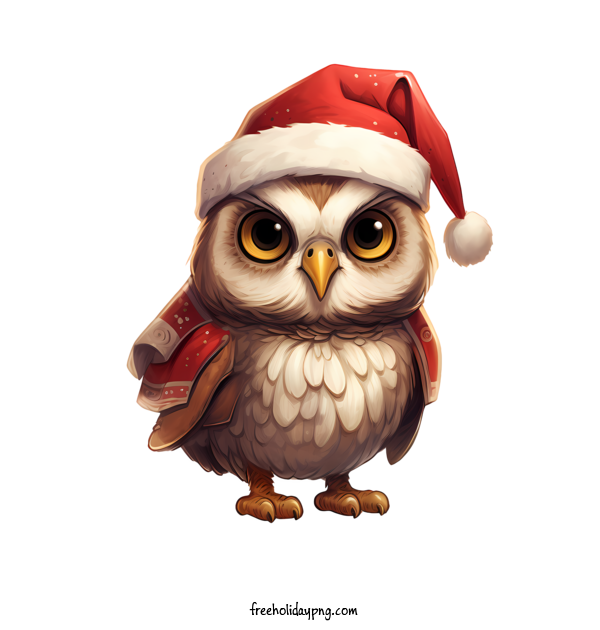 Transparent Christmas Christmas owl cute owl santa claus for Christmas owl for Christmas