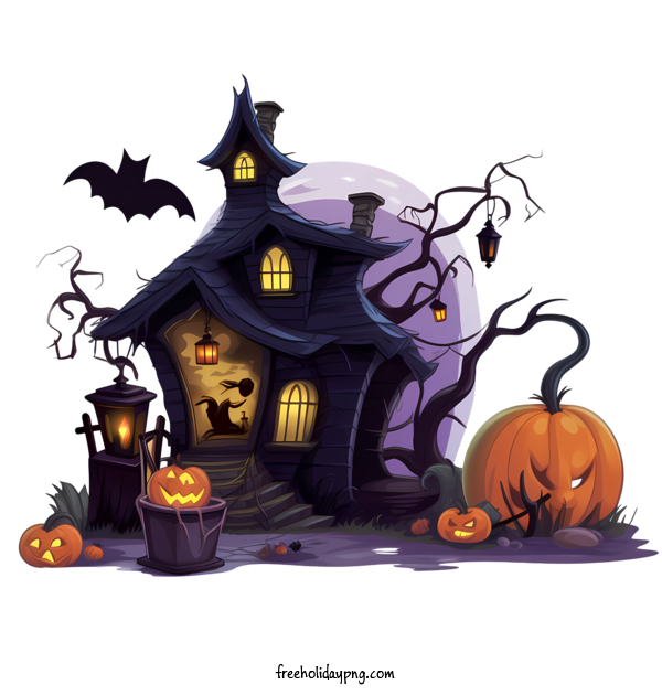 Transparent Halloween Halloween Haunted House Halloween house gothic for Halloween Haunted House for Halloween