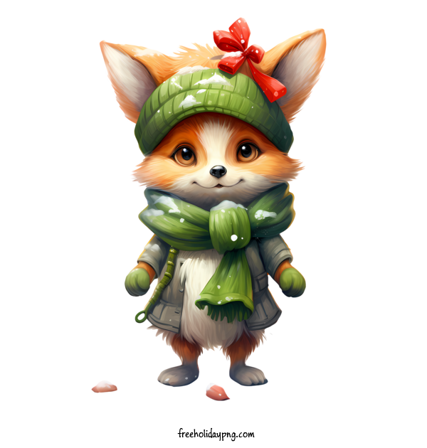 Transparent Christmas Christmas fox Cute Adorable for Christmas fox for Christmas