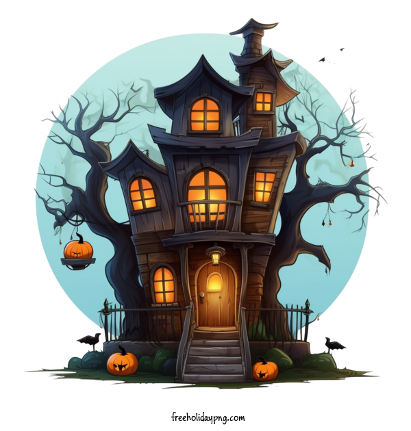 Transparent Halloween Halloween Haunted House for Halloween Haunted House for Halloween