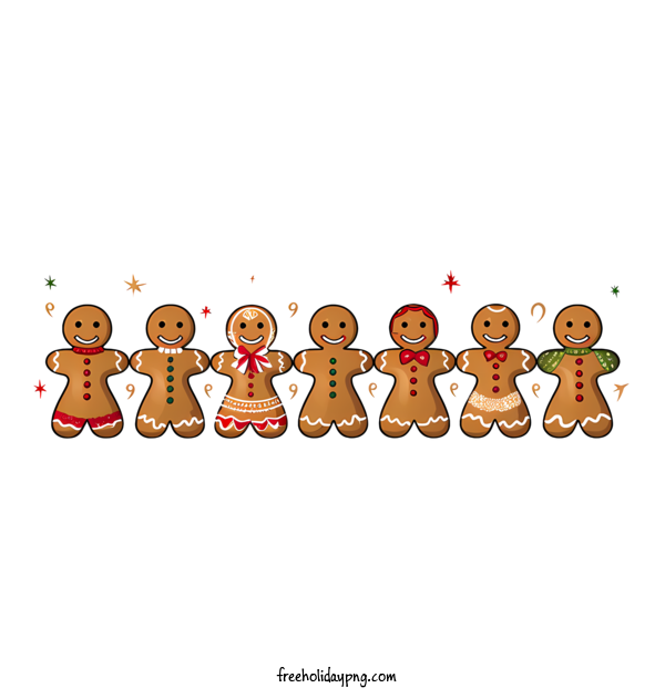 Transparent Gingerbread Cookie Day Gingerbread man gingerbread men christmas decorations for Christmas cookie for Gingerbread Cookie Day