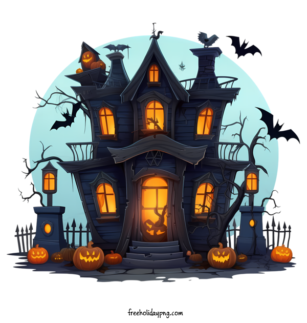 Transparent Halloween Halloween Haunted House haunted mansion ghost for Halloween Haunted House for Halloween
