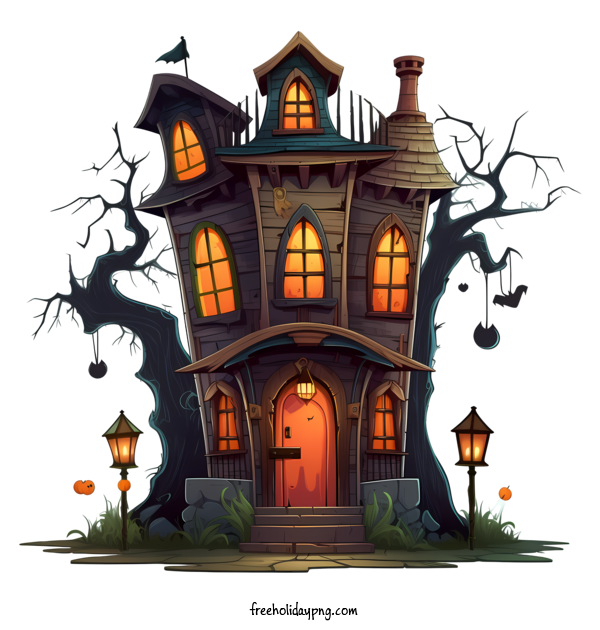 Transparent Halloween Halloween Haunted House Gothic Halloween for Halloween Haunted House for Halloween