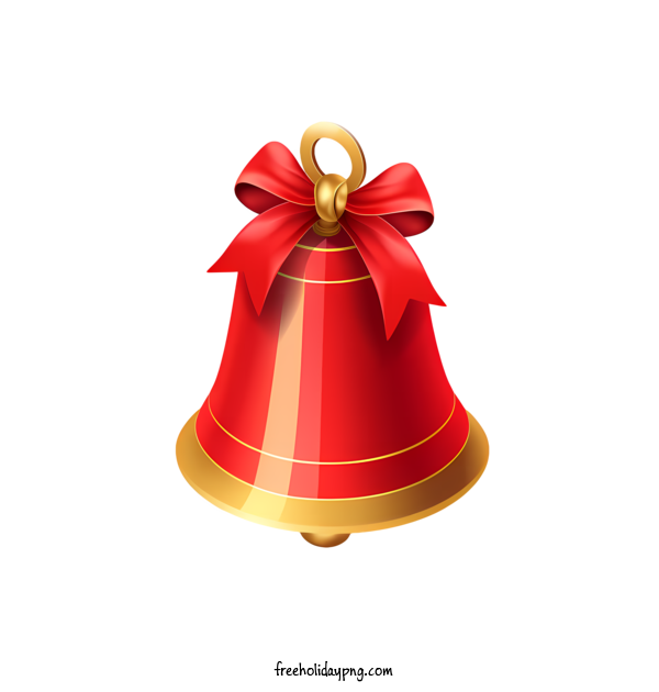 Transparent Christmas Christmas Bell red bell gold ribbon for Christmas Bell for Christmas