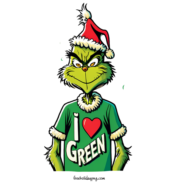 Transparent Christmas Christmas Grinch grin i love green for Christmas Grinch for Christmas