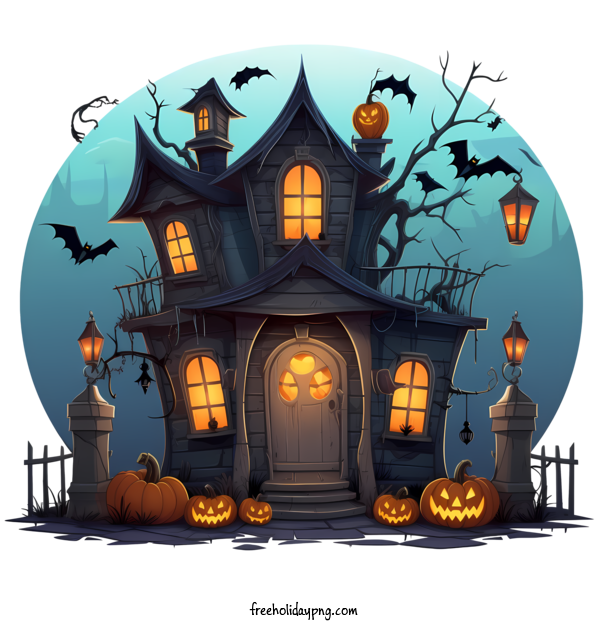 Transparent Halloween Halloween Haunted House haunted mansion ghost for Halloween Haunted House for Halloween