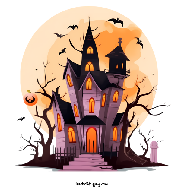 Transparent Halloween Halloween Haunted House mansion gothic for Halloween Haunted House for Halloween