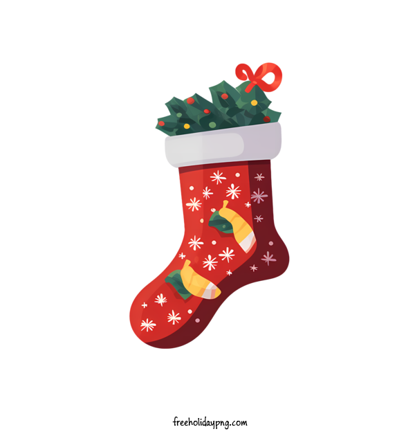 Transparent Christmas Christmas stocking Santa red sock for Christmas stocking for Christmas