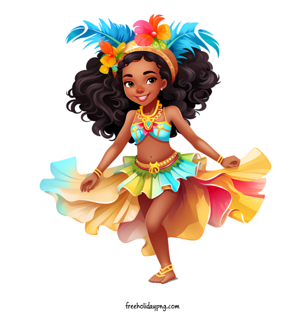 Transparent Brazilian Carnival Brazil carnival dancer cute colorful for Carnaval for Brazilian Carnival