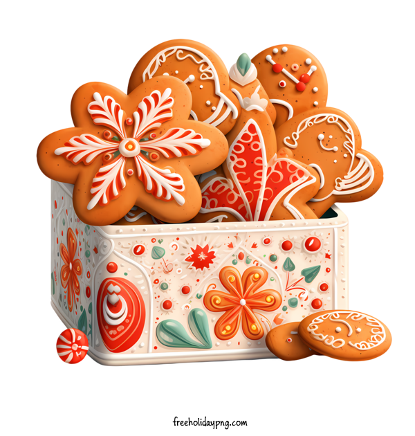 Transparent Gingerbread Cookie Day Gingerbread man cookie box holiday cookies for Christmas cookie for Gingerbread Cookie Day