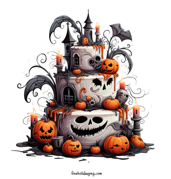 Transparent Halloween Halloween cake halloween skulls for Halloween cake for Halloween
