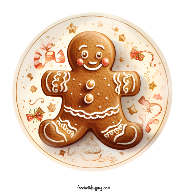 Transparent Gingerbread Cookie Day Gingerbread man gingerbread man christmas decoration for Christmas cookie for Gingerbread Cookie Day