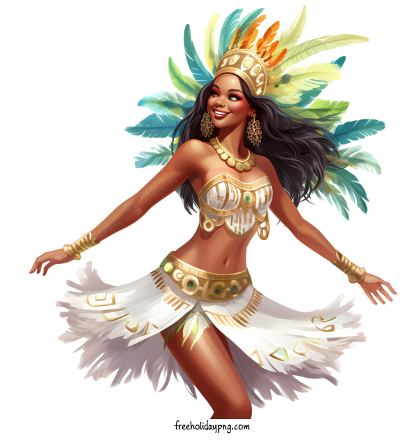 Transparent Brazilian Carnival Brazil carnival dancer woman dancer for Carnaval for Brazilian Carnival